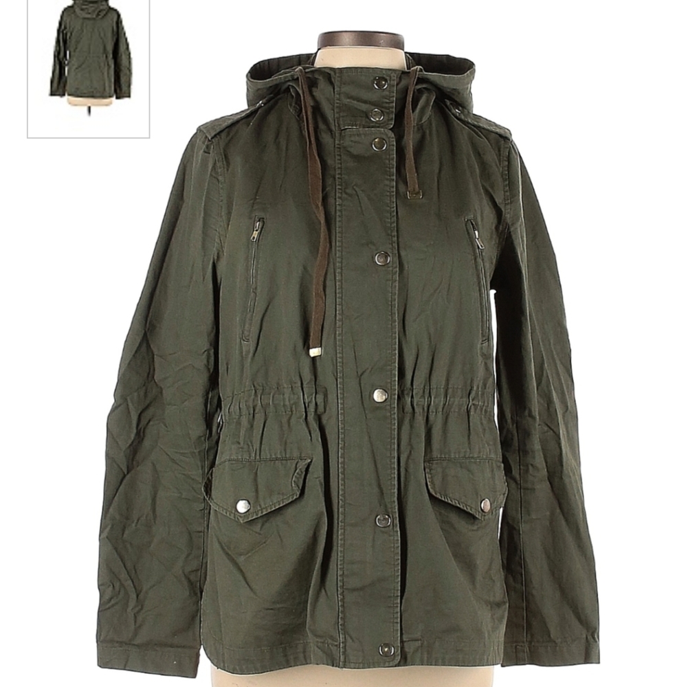 Green Cargo Jacket Love Tree